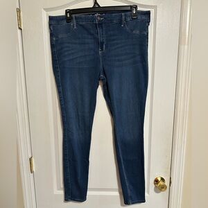 Hollister Women’s Size 21 Long High Rise Jean Legging Stretch Dark Wash